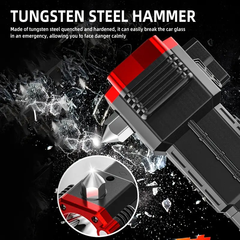 Omni Cop Flashlight, Super Bright LED Flashlight With Safety Hammer, Portable Work Light, Outdoor Adventure Lighting, Long Distance Beam Rescue Flashlight, Multifunctional 4 Modes Flashlight, Torch with Hammer Window Glass and Seat Belt Cutter Omni Cop Flashlight, Super Bright LED Flashlight With Safety Hammer, Portable Work Light, Outdoor Adventure Lighting, Long Distance Beam Rescue Flashlight, Multifunctional 4 Modes Flashlight, Torch with Hammer Window Glass and Seat Belt Cutter